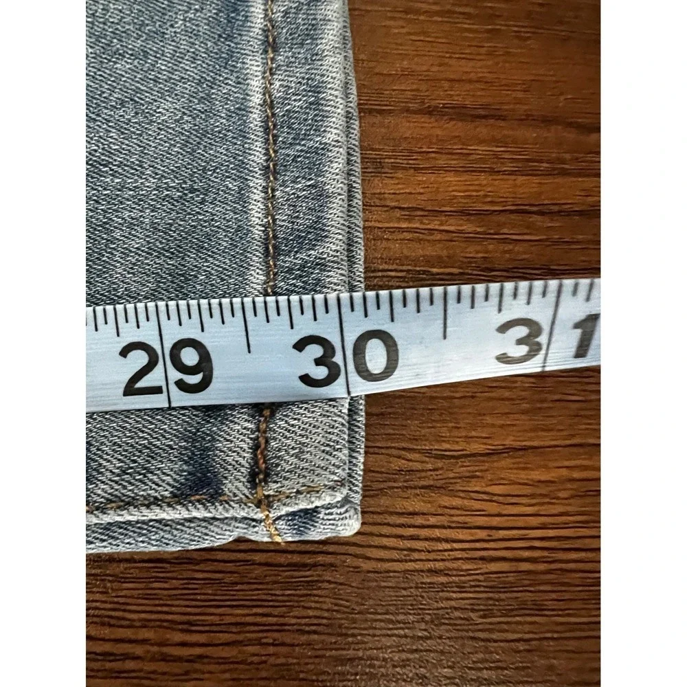 FRAME Le‎ High Straight Jeans Quirky Wash Blue Stretch Denim Size 31 Preppy Chic - Picture 9 of 10
